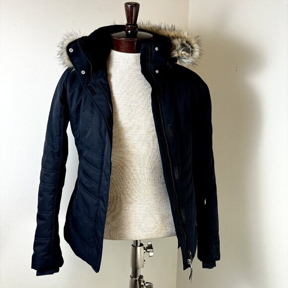 Obermeyer Sz 4 NWOT Women's Ski & Snow Insulated Jacket w/ Faux Fur Trimmed Hood - Picture 1 of 10